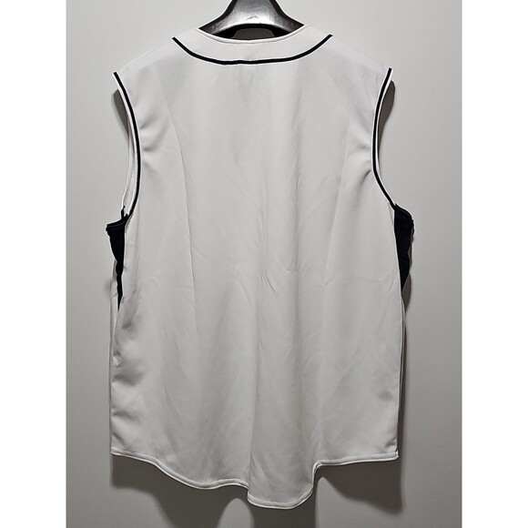 3XL Holloway White/Navy Baseball jersey With Left Baseball Flag Skull Chest Logo - Picture 7 of 7